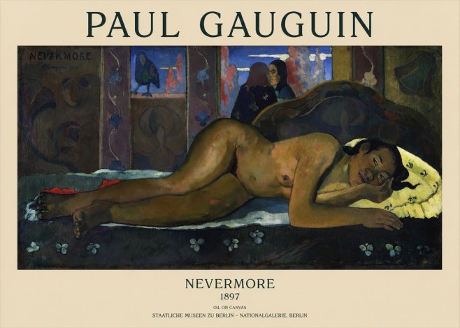 Paul Gauguin Nevermore No3 - Plakát
