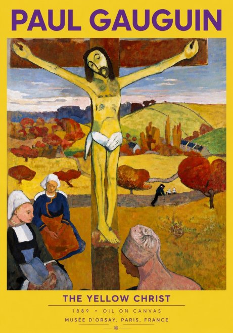 Paul Gauguin The Yellow Christ No4 - Plakát