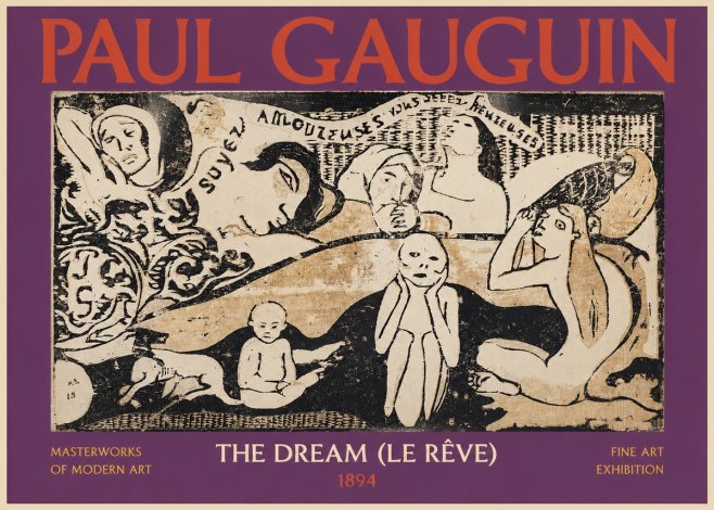 Paul Gauguin The Dream (Le Rêve) No2 - Plakát