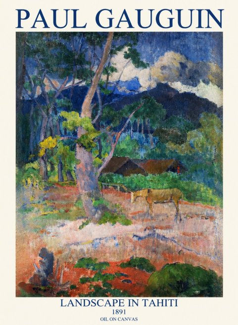 Paul Gauguin Landscape in Tahiti III No1 - Plakát