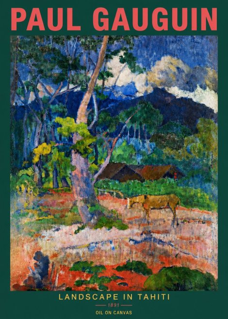 Paul Gauguin Landscape in Tahiti III No4 - Plakát