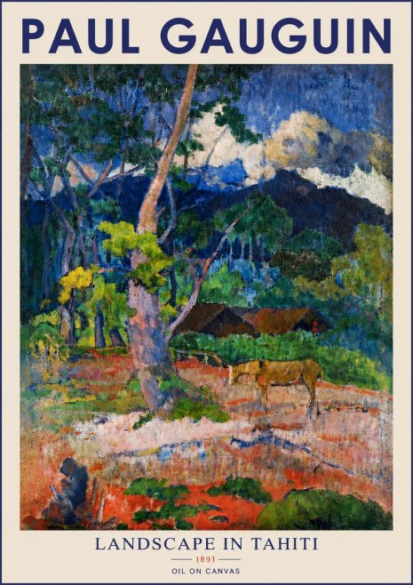 Paul Gauguin Landscape in Tahiti III No5 - Plakát