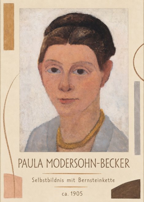 Paula Modersohn-Becker Selbstbildnis Mit Bernsteinkette No1 - Plakát