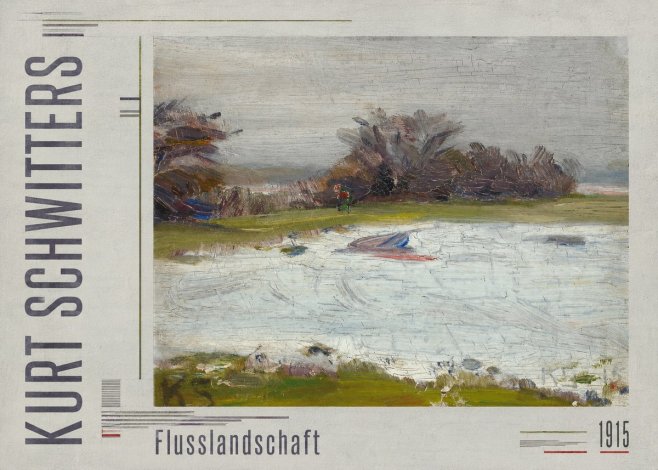 Kurt Schwitters Flusslandschaft No3 - Plakát