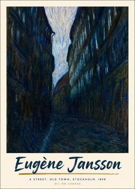 Eugène Jansson A Street. Old Town, Stockholm. 1898 No4 - Plakát