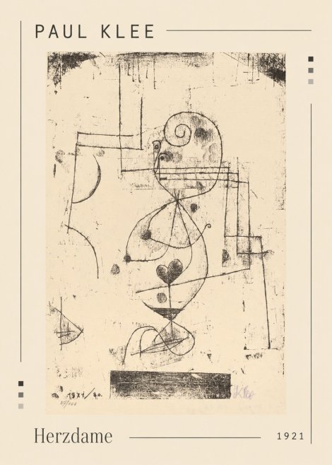 Paul Klee Herzdame No1 - Plakát