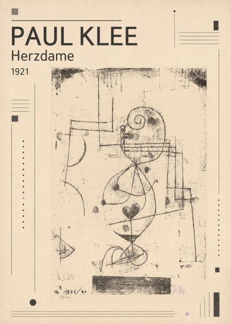 Paul Klee Herzdame No3 - Plakát