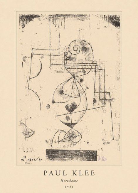 Paul Klee Herzdame No4 - Plakát