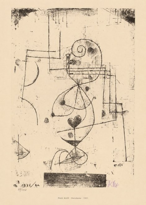Paul Klee Herzdame No5 - Plakát