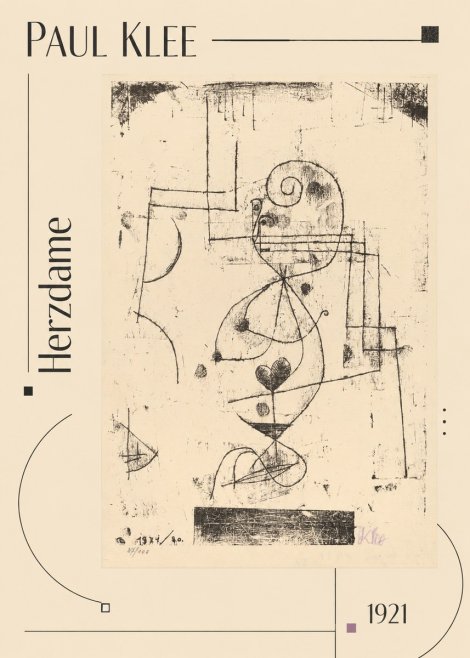 Paul Klee Herzdame No6 - Plakát