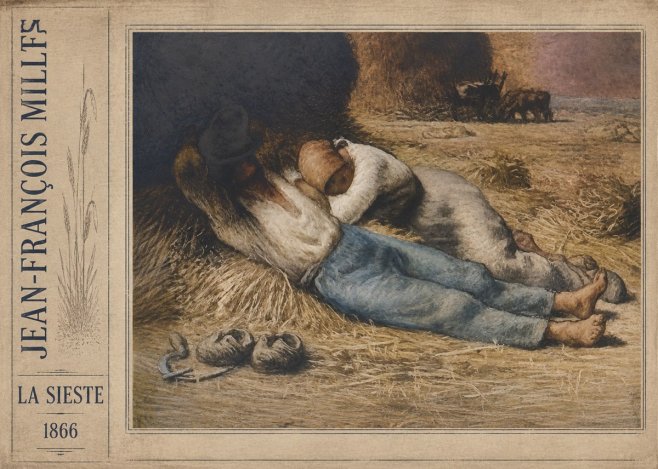 Jean-François Millet La Sieste No2 - Plakát