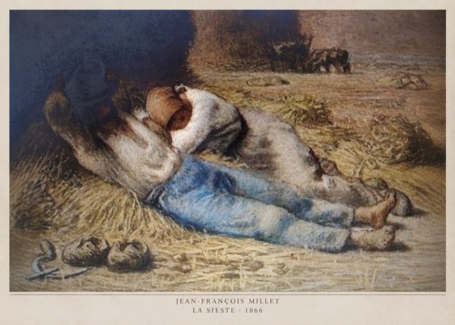 Jean-François Millet La Sieste No5 - Plakát