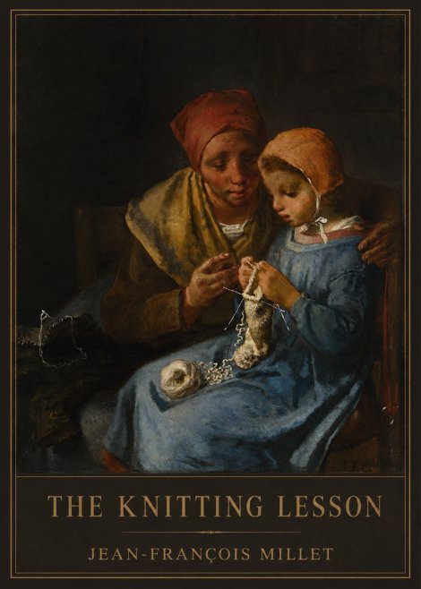 Jean-François Millet The Knitting Lesson I No1 - Plakát