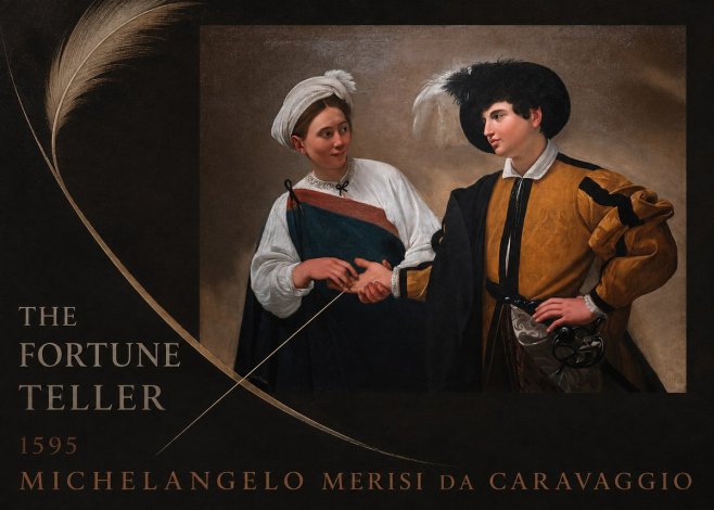 Michelangelo Merisi da Caravaggio The Fortune Teller II No6 - Plakát