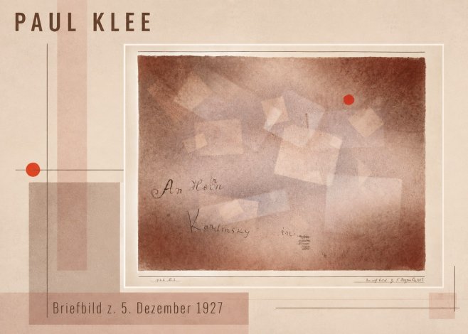 Paul Klee Briefbild Z. 5. Dezember 1927 No3 - Plakát
