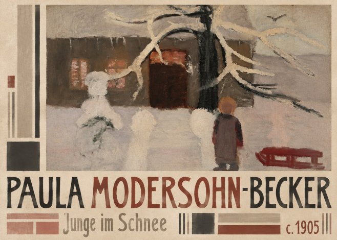 Paula Modersohn-Becker Junge Im Schnee No4 - Plakát