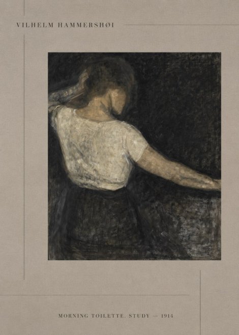 Vilhelm Hammershøi Morning Toilette. Study No4 - Plakát