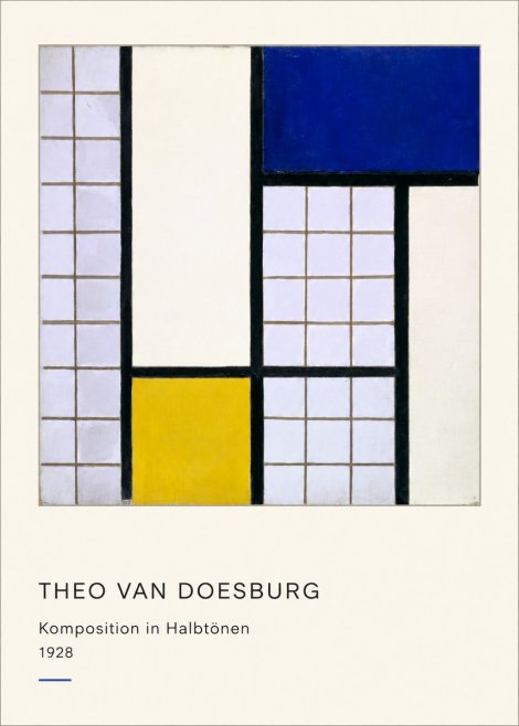 Theo van Doesburg Komposition in Halbtönen No4 - Plakát