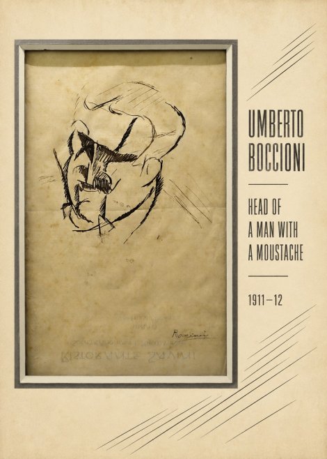 Umberto Boccioni Head of a Man with a Moustache No6 - Plakát