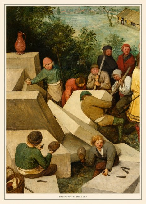 Pieter Bruegel The Tower of Babel V No6 - Plakát