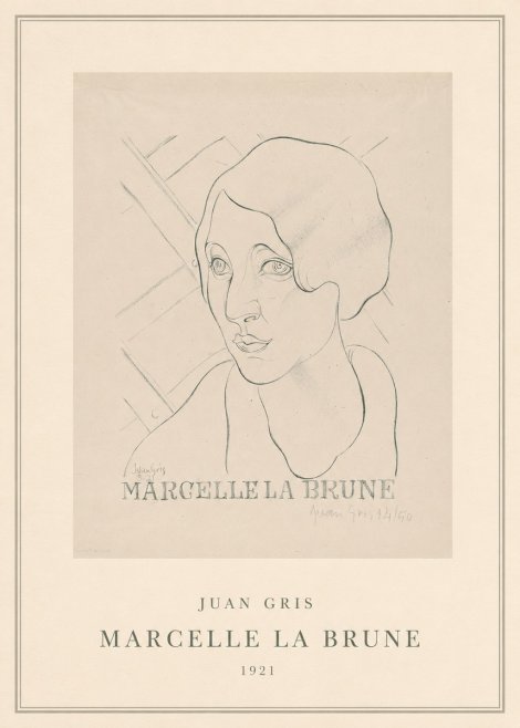 Juan Gris Marcelle La Brune II No5 - Plakát
