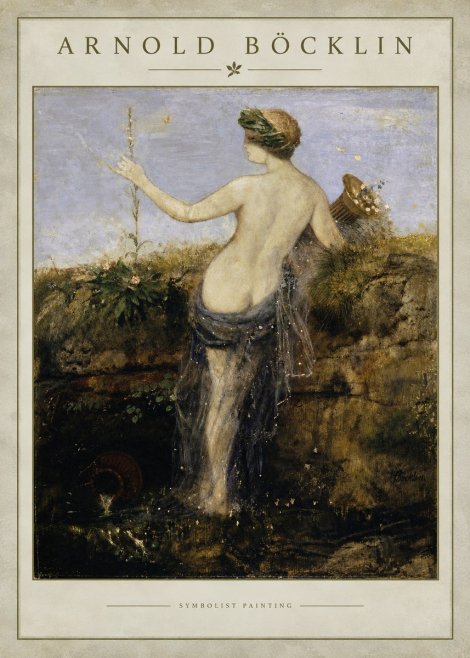 Arnold Böcklin Nymph in a Spring Forest No3 - Plakát