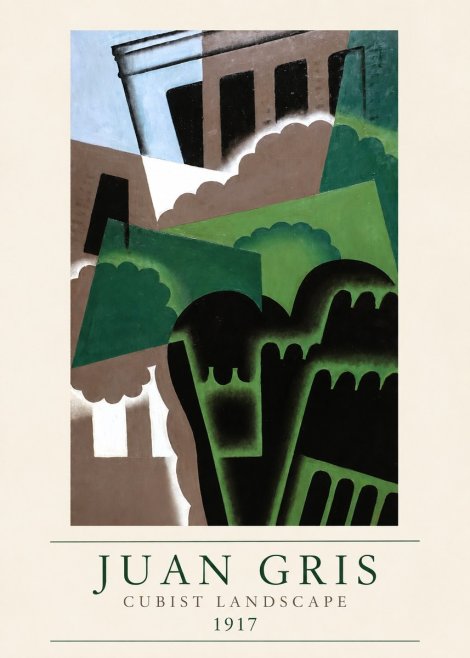 Juan Gris Cubist Landscape No3 - Plakát