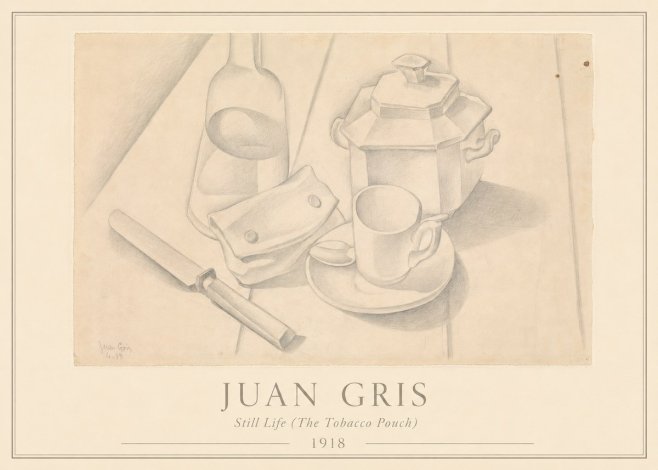 Juan Gris Still Life (the Tobacco Pouch) No3 - Plakát