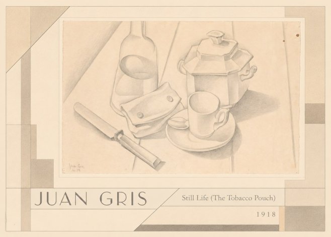 Juan Gris Still Life (the Tobacco Pouch) No4 - Plakát
