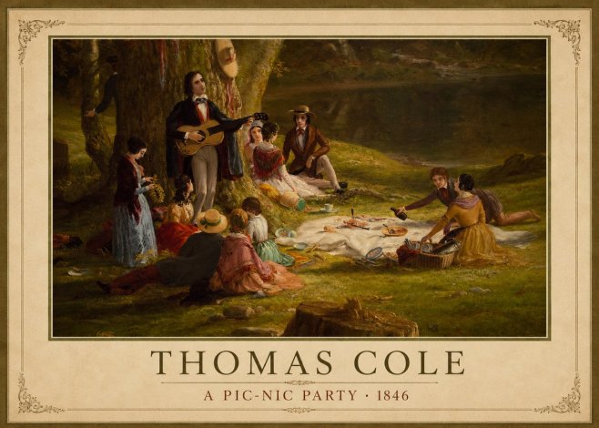 Thomas Cole A Pic-nic Party No3 - Plakát