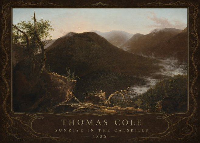 Thomas Cole Sunrise in the Catskills I No3 - Plakát