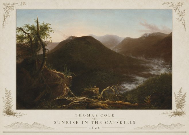 Thomas Cole Sunrise in the Catskills I No5 - Plakát