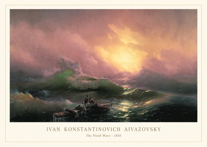 Ivan Konstantinovich Aivazovsky The Ninth Wave II No3 - Plakát
