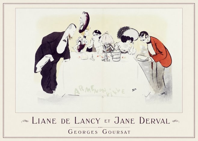 Georges Goursat Liane De Lancy Et Jane Derval No1 - Plakát