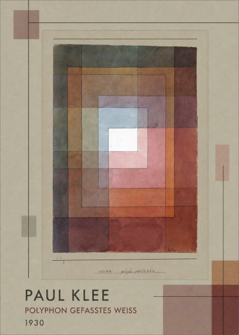 Paul Klee Polyphon Gefasstes Weiss No1 - Plakát