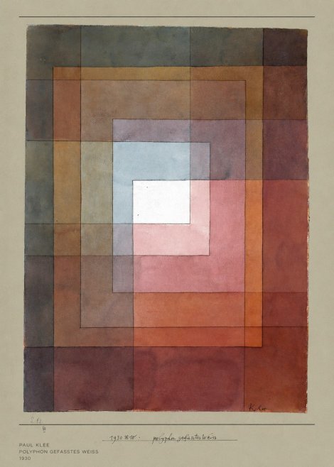 Paul Klee Polyphon Gefasstes Weiss No5 - Plakát