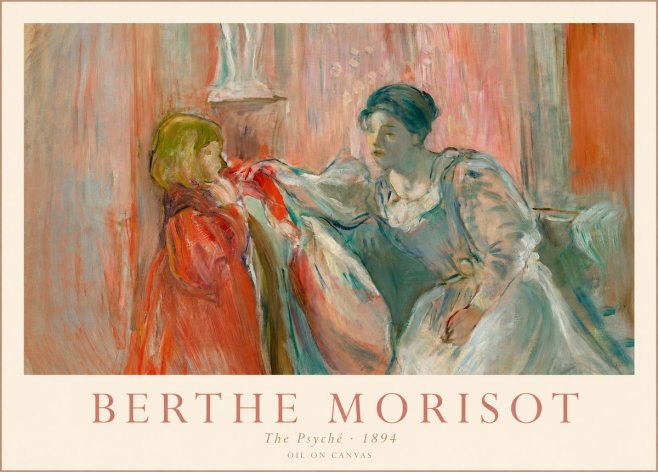 Berthe Morisot The Child's Robe (Le Manteau Rouge) No6 - Plakát