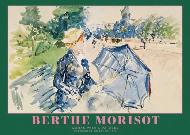 Berthe Morisot Woman with a Parasol No2 - Plakát