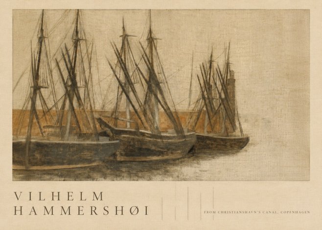 Vilhelm Hammershøi From Christianshavn's Canal, Copenhagen No5 - Plakát