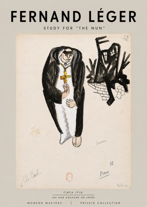 Fernand Léger Study for "the Nun" No4 - Plakát