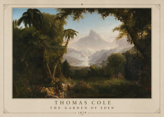 Thomas Cole The Garden of Eden I No1 - Plakát
