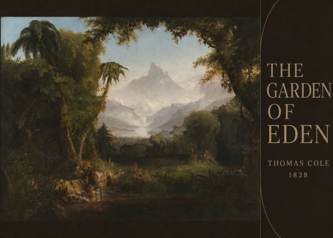 Thomas Cole The Garden of Eden I No4 - Plakát
