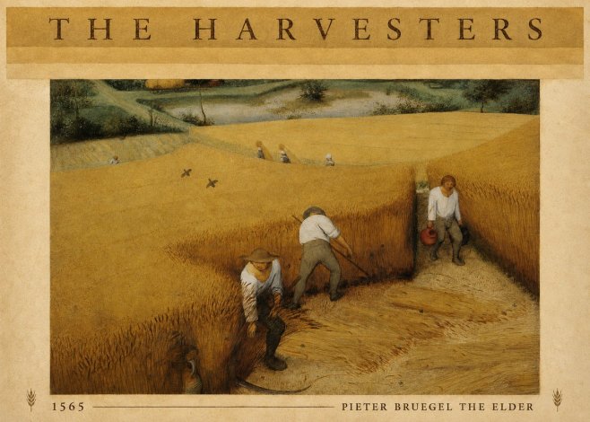 Pieter Bruegel The Harvesters IV No6 - Plakát