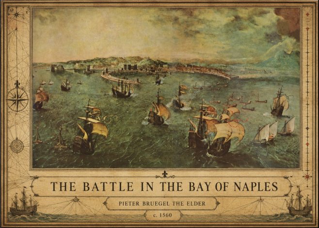 Pieter Bruegel The Battle in the Bay of Naples No2 - Plakát