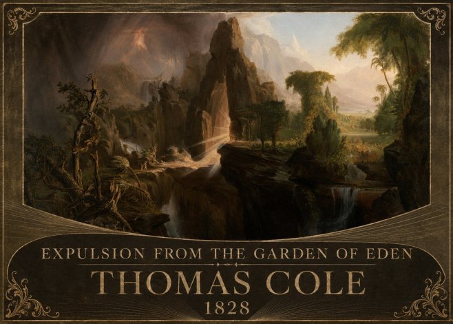 Thomas Cole Expulsion from the Garden of Eden I No3 - Plakát