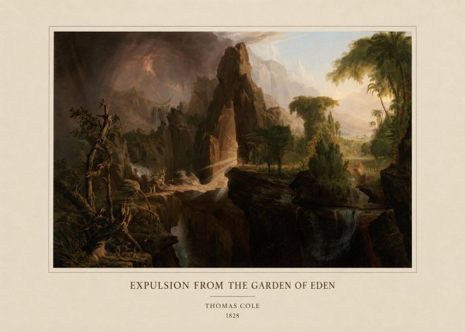 Thomas Cole Expulsion from the Garden of Eden I No4 - Plakát