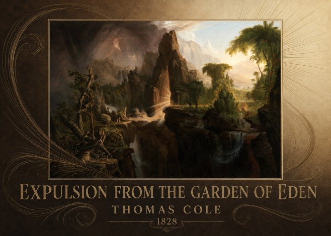 Thomas Cole Expulsion from the Garden of Eden I No6 - Plakát