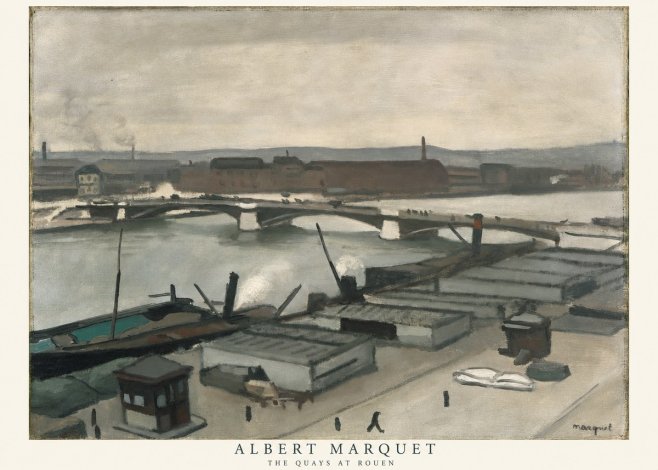 Albert Marquet The Quays at Rouen No6 - Plakát