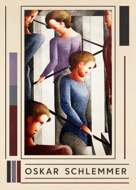 Oskar Schlemmer Staircase Figures I No1 - Plakát