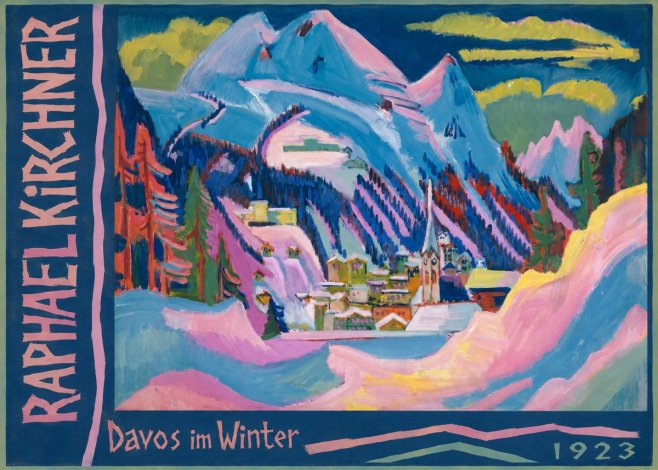 Raphael Kirchner Davos Im Winter No2 - Plakát